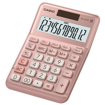 CASIO 卡西歐 12位數桌上型商用計算機-粉色(MS-120FM-PK)