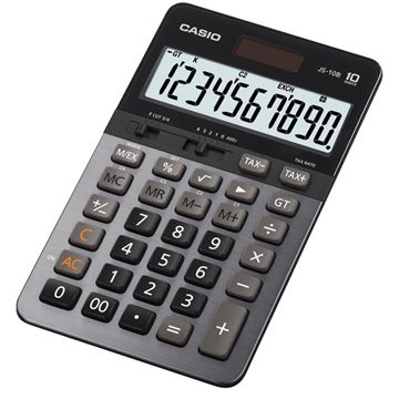 CASIO 卡西歐 商用10位元計算機-黑灰(JS-10B)