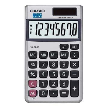 CASIO 卡西歐 8位數國家考試機口袋輕巧型計算機-(SX-300P)