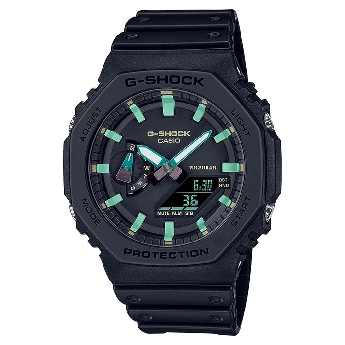 CASIO】卡西歐G-SHOCK 農家橡樹八角造型GA-2100RC-1 兩百米防水雙顯