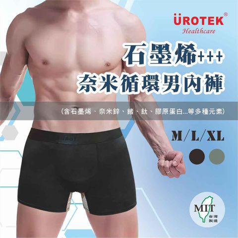 UROTEK 優諾克 石墨烯奈米循環男內褲(一組二入)  -含石墨烯奈米鋅鍺鈦等元素