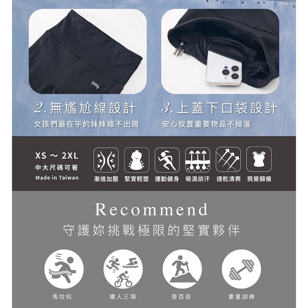 iFit 愛瘦身 Fitty 護膝壓力褲進階旗艦無痕款