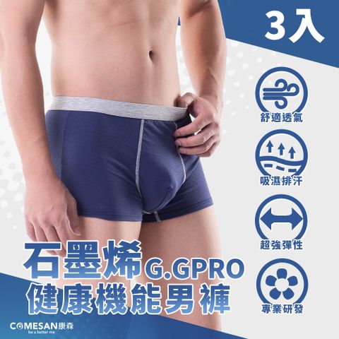 COMESAN 康森 石墨烯G.GPRO健康機能男褲-深藍