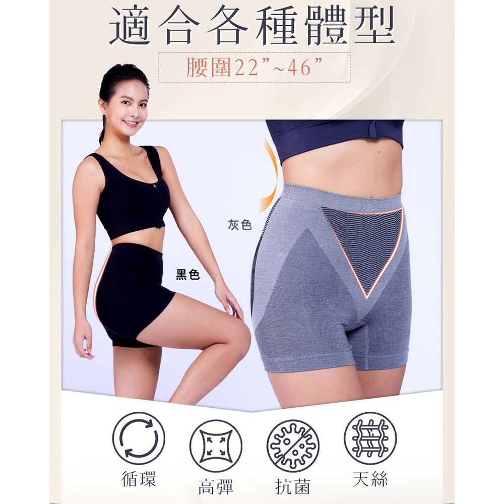 PP石墨烯 蠶絲石墨烯暖宮女內褲(4件組)