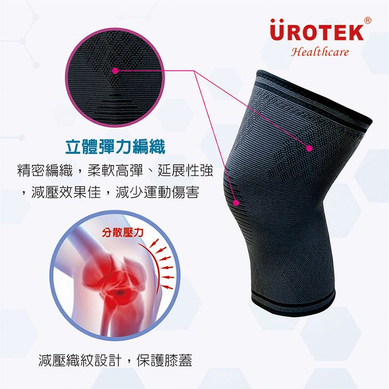 UROTEK 優諾克 醫療級   石墨烯黑科技機能防滑護膝套(一包2入) / 包  ( 2 包4入優惠組)