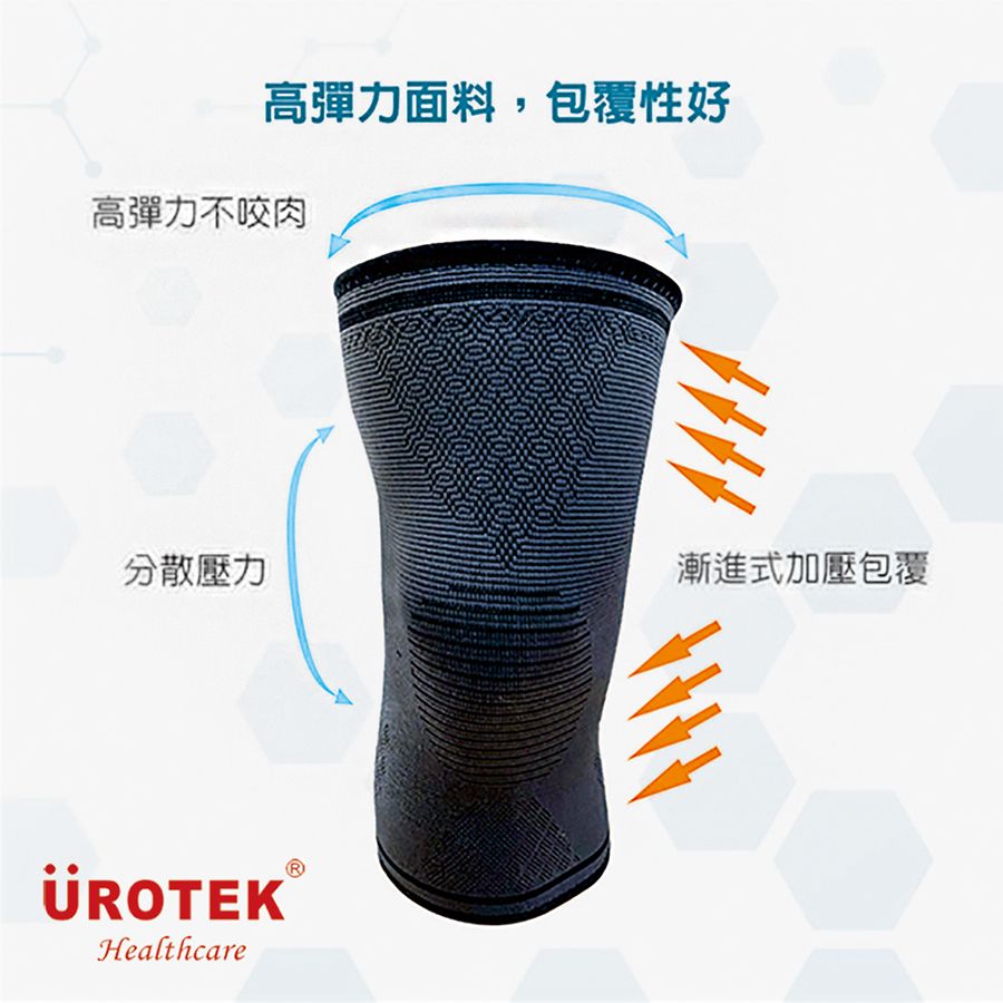 UROTEK 優諾克 醫療級   石墨烯黑科技機能防滑護膝套(一包2入) / 包  ( 2 包4入優惠組)