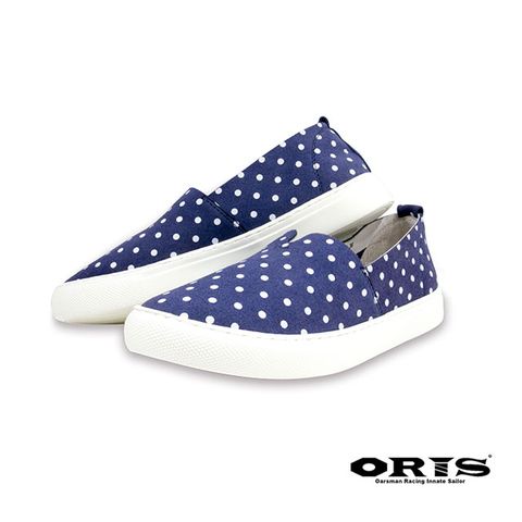 【ORIS】馬卡龍圓點輕量化懶人鞋-藍色