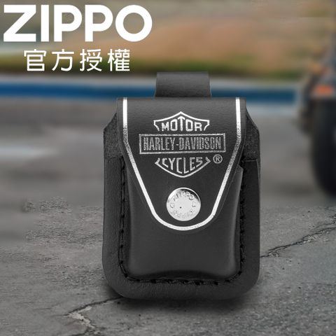 Zippo 【台灣總代理】高質感原廠打火機鐵夾皮套(黑色)