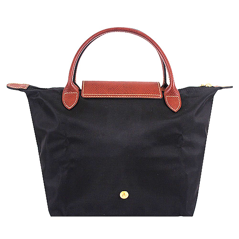 Longchamp LE PLIAGE 黑色再生尼龍布短把小水餃包