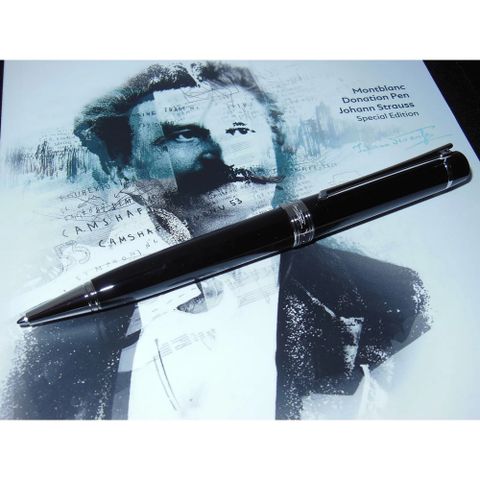 【MontBlanc 萬寶龍】音樂家系列 小約翰史特勞斯 藍色多瑙河 原子筆