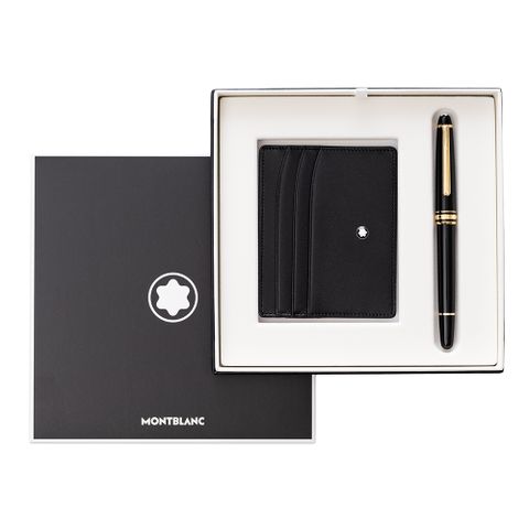 MONTBLANC 萬寶龍 163 鋼珠筆+ 6卡卡夾  禮品組(123752)