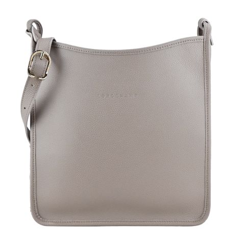LONGCHAMP LE FOULONN?系列牛皮直式斜背包(大/斑鳩灰)