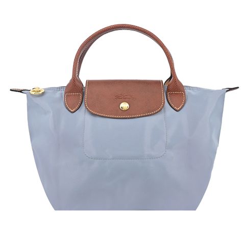 Longchamp LE PLIAGE系列短把再生尼龍摺疊水餃包(小/鋼灰)