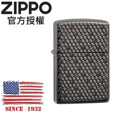 Zippo 【官方授權店】Hexagon Design 立體六角設計(加厚版)防風打火機