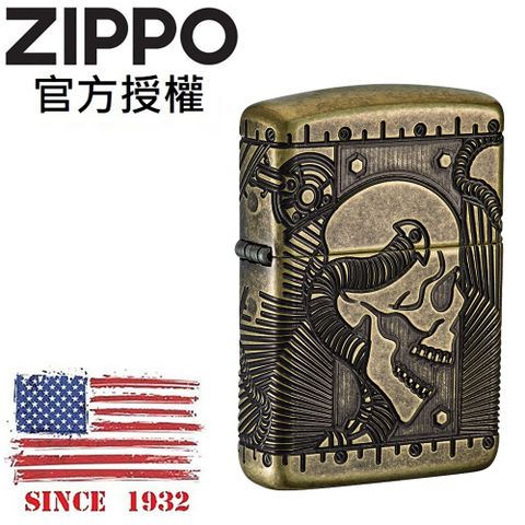 Zippo 【官方授權店】Steampunk 蒸汽龐克-骷髏頭(加厚版)防風打火機