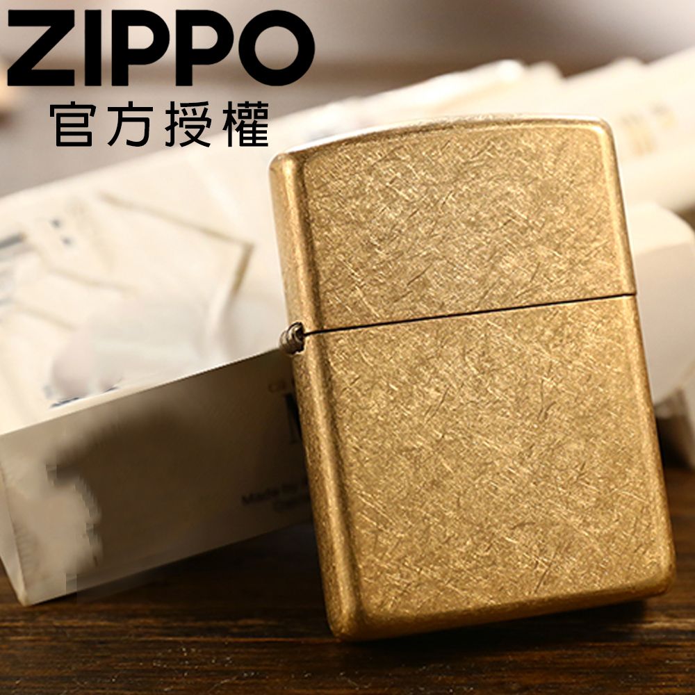 ZIPPO ARMOR TUMBLED BRASS 金色黃銅花紗(加厚版)防風打火機- PChome