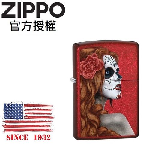 Zippo 【官方授權店】 Day of the Dead: Girl  墨西哥女郎防風打火機