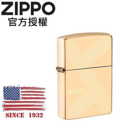 Zippo 【官方授權店】 Design 金典斜切線條防風打火機