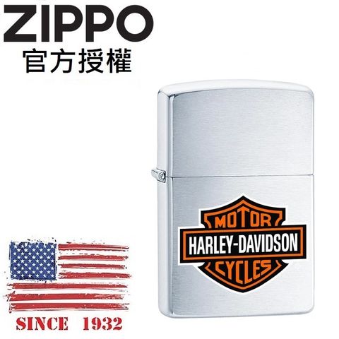 【ZIPPO官方授權店】Harley-Davidson® 經典哈雷徽章(銀)防風打火機