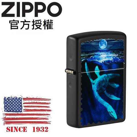 Zippo 【官方授權店】尼斯湖水怪(黑色螢光)防風打火機