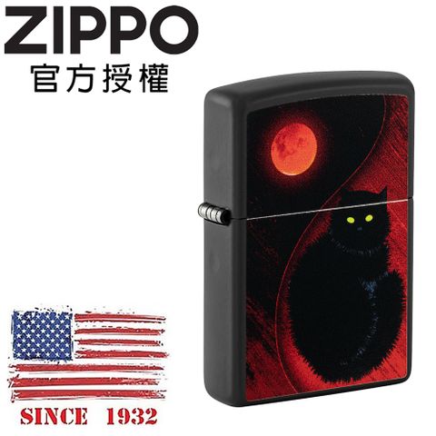 ZIPPO Black Cat Design 赤月黑貓防風打火機