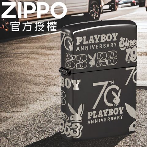 Zippo 【官方授權店】Playboy 70th Anniversary Playboy花花公子-70周年紀念款防風打火機