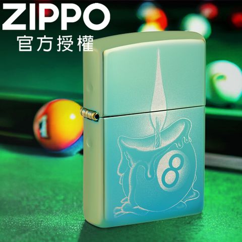 Zippo 【官方旗艦店】Eight Ball Tattoo Design 燭火8號球防風打火機