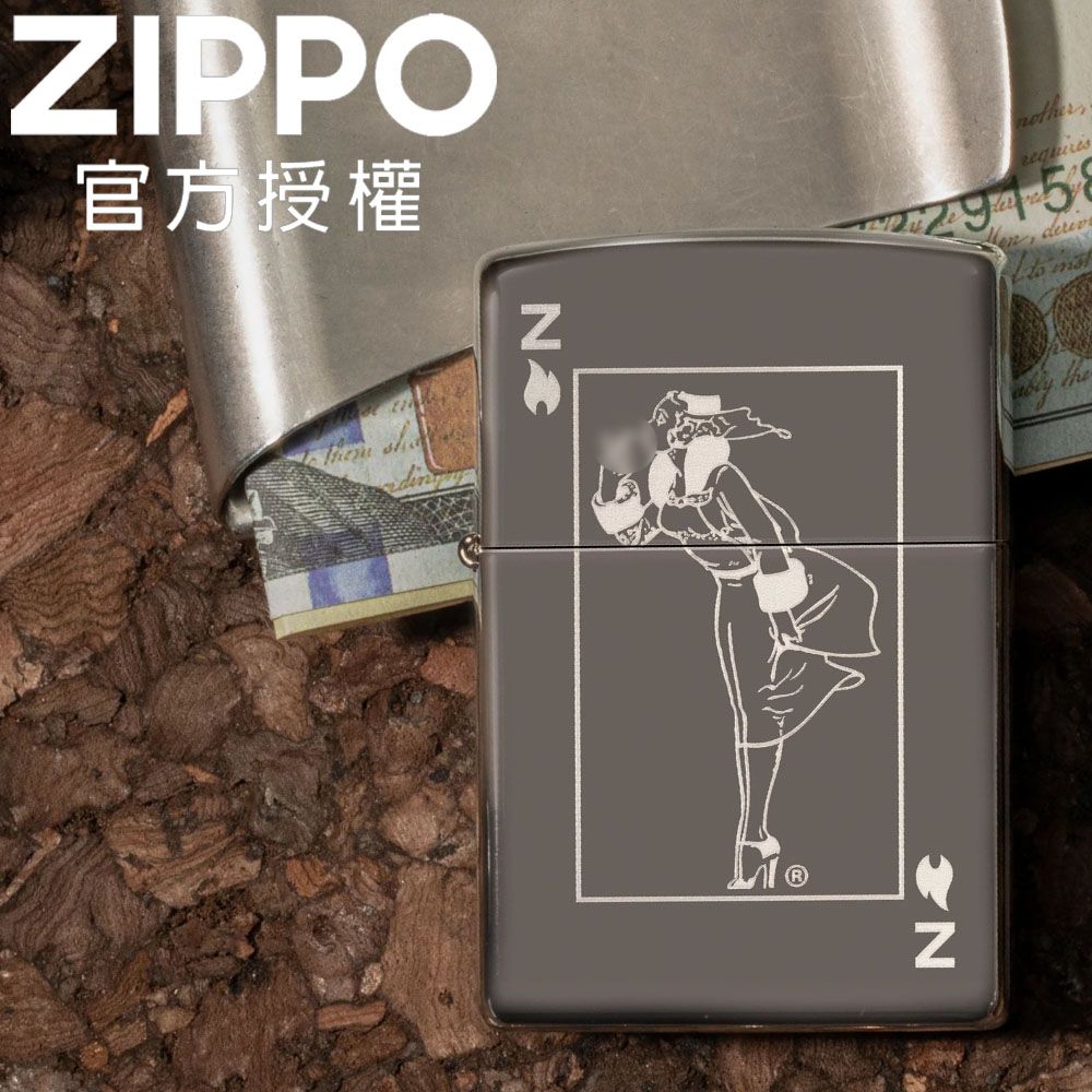 Zippo 【官方旗艦店】Windy Design 撲克微風女子防風打火機