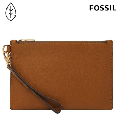 FOSSIL MED 嘴唇彩印時尚手拿包金棕色 SLG1557216