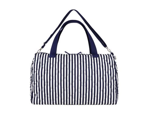 曼谷包 NaRaya 格紋行李托特袋 - 經典藍白條紋 1008 (L)