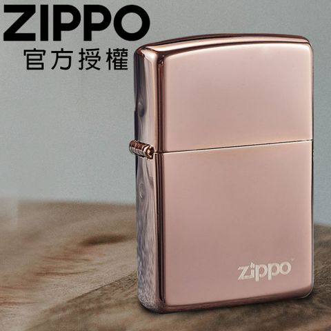 ZIPPO High Polish Indigo Zippo Logo 玫瑰金色防風打火機