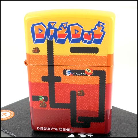 Zippo 日系~南夢宮傳奇遊戲系列-Dig Dug 打空氣圖案設計打火機~大型電玩/任天堂/紅白機