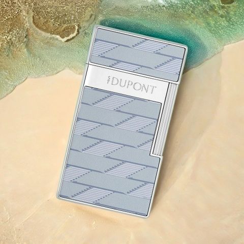 s.t.Dupont 都彭 Monogram 1872 Biggy 漆面打火機-灰色x銀 025080