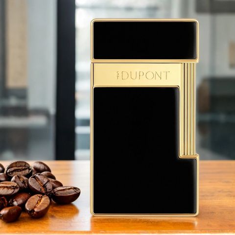 S.T.Dupont 都彭 Slimmy 漆面打火機-黑金 028222