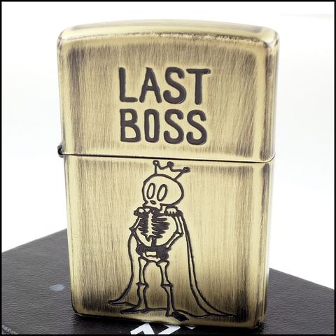 【ZIPPO】日系~LAST BOSS-最終頭目-骷髏圖案設計打火機 NO.2UDB-BOSS