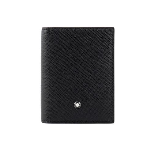 MONT BLANC Sartorial 匠心系列防刮牛皮對開卡片夾(黑色) 130322