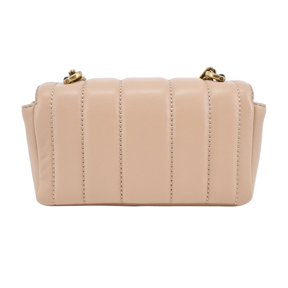 TORY BURCH  KIRA直紋絎縫鍊帶肩背/斜背兩用包-迷你/粉