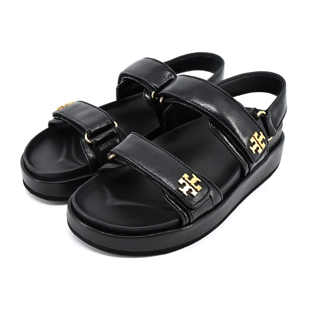 TORY BURCH  KIRA SPORT魔鬼氈休閒涼鞋-黑