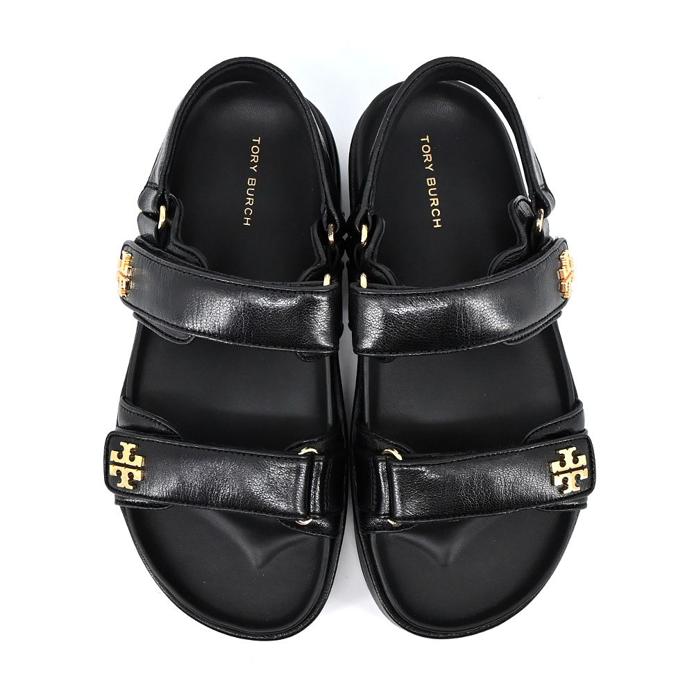 TORY BURCH  KIRA SPORT魔鬼氈休閒涼鞋-黑