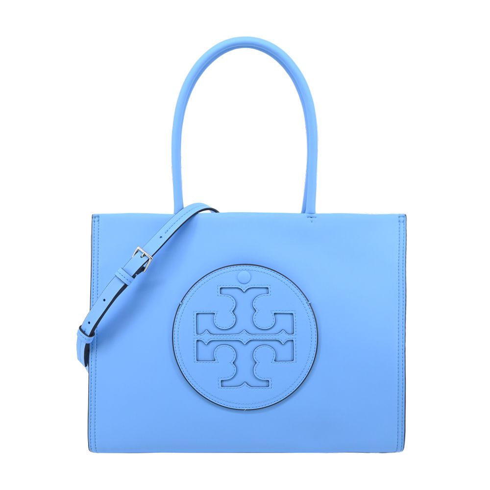  TORY BURCH ELLA BIO磁吸手提/斜背兩用托特包-水藍