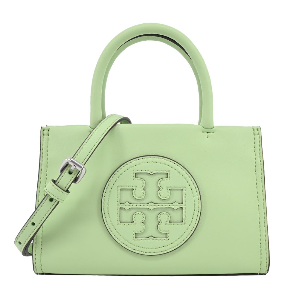 TORY BURCH TORY BURCH ELLA BIO縫線皮革兩用托特包-迷你/薄荷綠