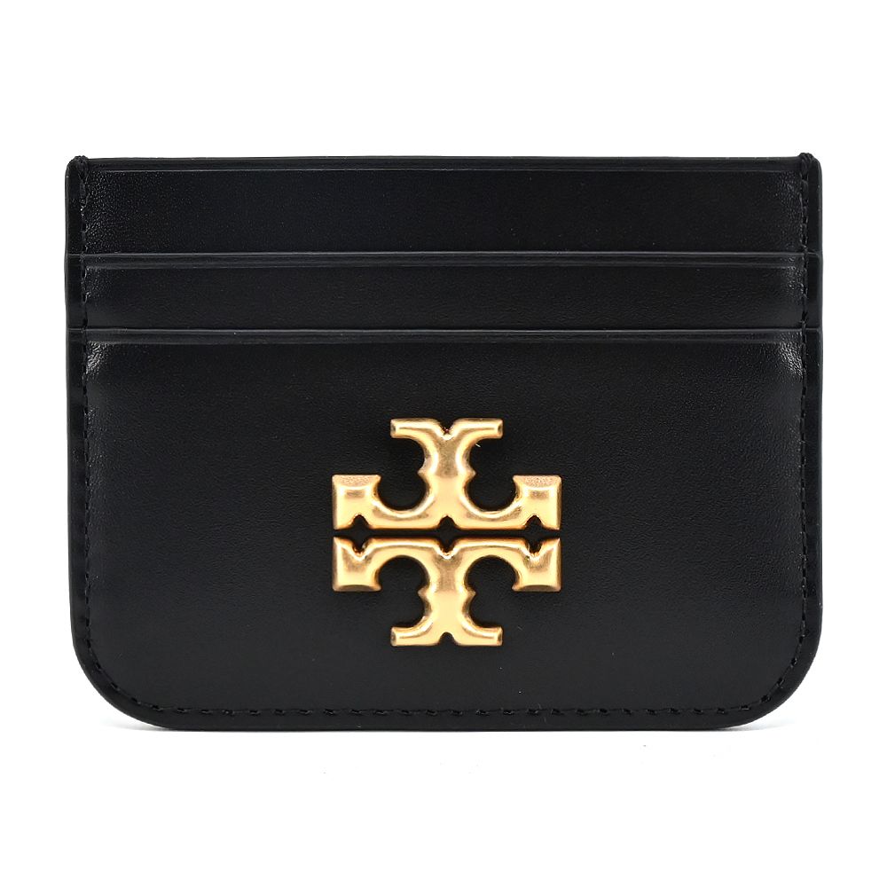  TORY BURCH ELEANOR 雙T金字LOGO卡片夾-黑