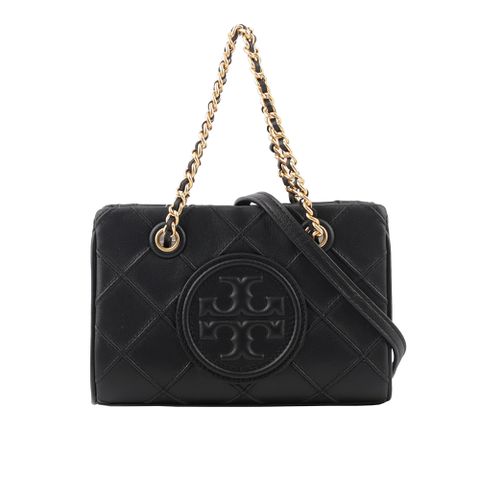 TORY BURCH Fleming 納帕皮革手提/斜背迷你二用托特包(黑色) 152334 001