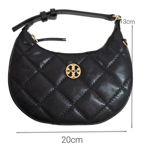 TORY BURCH  willa 專櫃款小香風mini 兩用月牙手提 斜背包