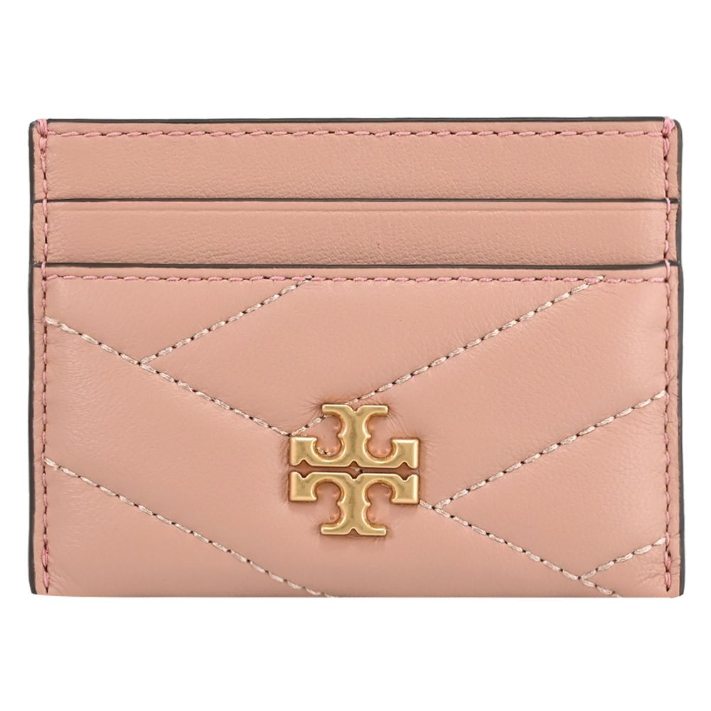 TORY BURCH 經典LOGO絎縫隨身卡片夾.柔粉