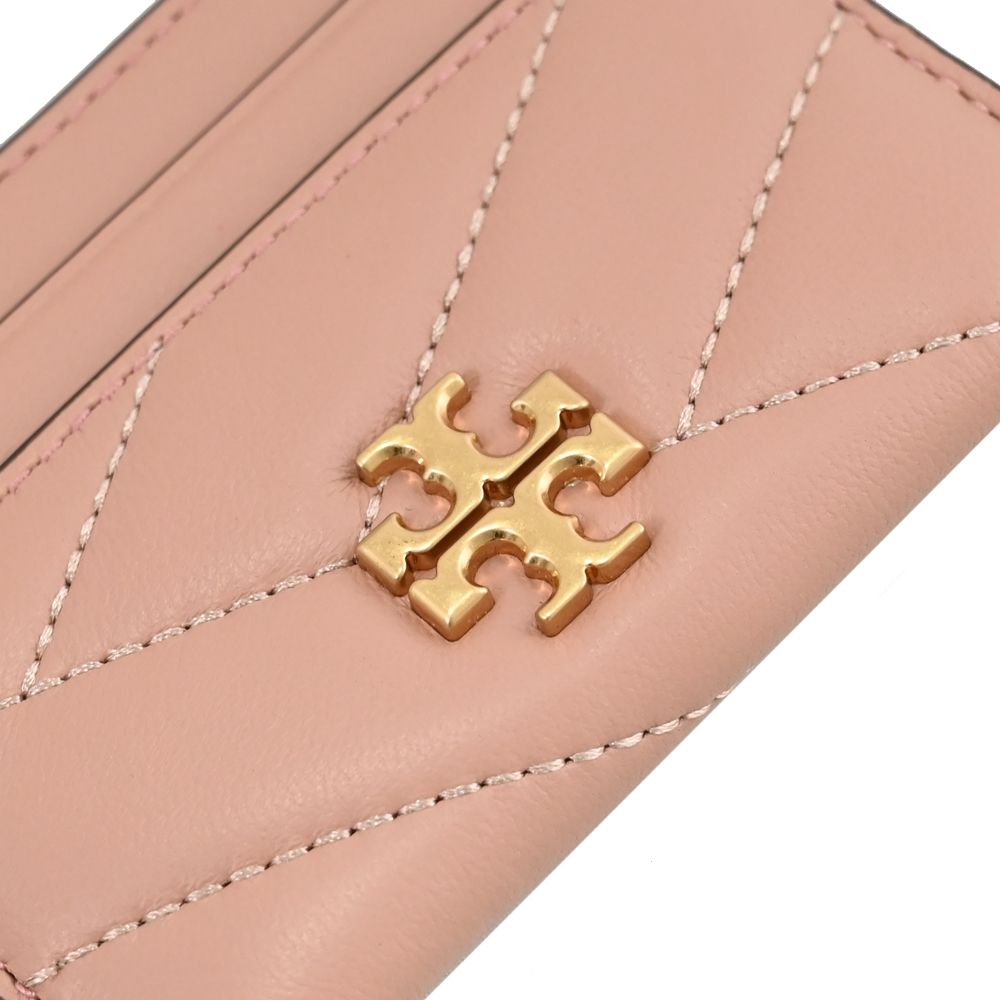 TORY BURCH 經典LOGO絎縫隨身卡片夾.柔粉