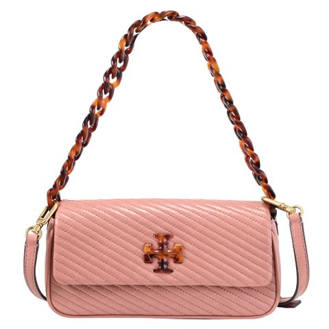 TORY BURCH 157013 KIRA 琥珀造型邊飾兩用包.粉