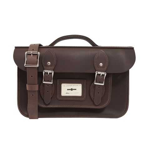 【The Leather Satchel Co.】英國原裝手工牛皮多功能三用相機包 手提包 肩背包 斜背包 後背包 精湛工藝 新款磁釦設計方便開啟(原色深咖啡)