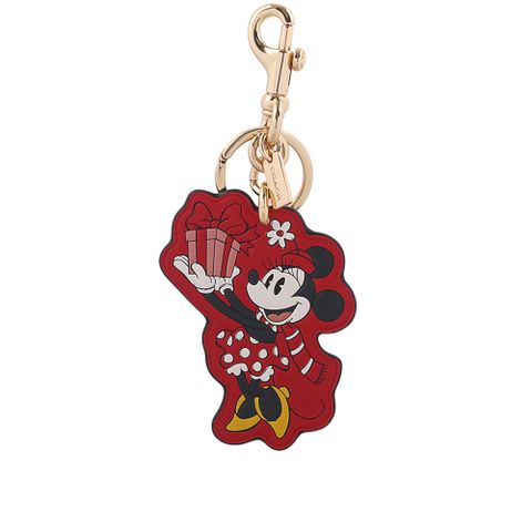 COACH Disney X Coach 禮物米妮造型吊飾/鑰匙圈(紅色)