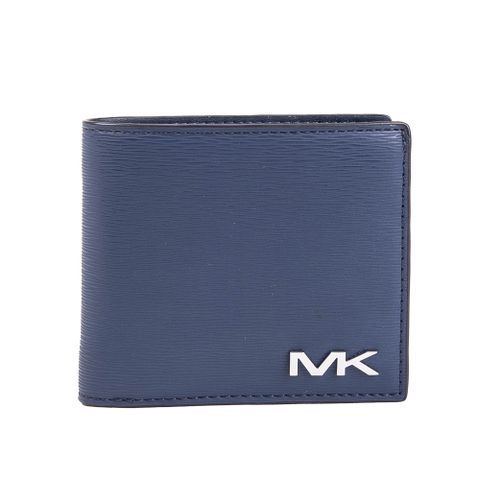 Michael Kors Michael Kors Cooper 水波紋MK LOGO 對開短夾( 深藍)